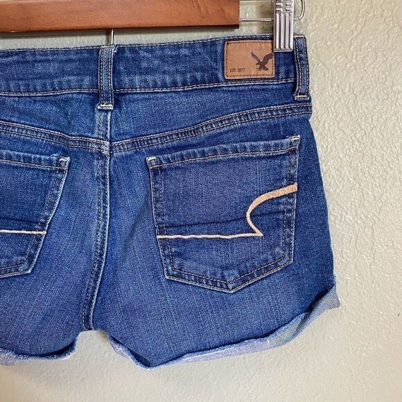 American Eagle Outfitters stretch denim shorts 00 - Picture 4 of 7